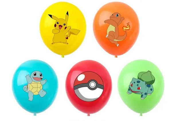 Pokemon Latex Balloons - 10 pc