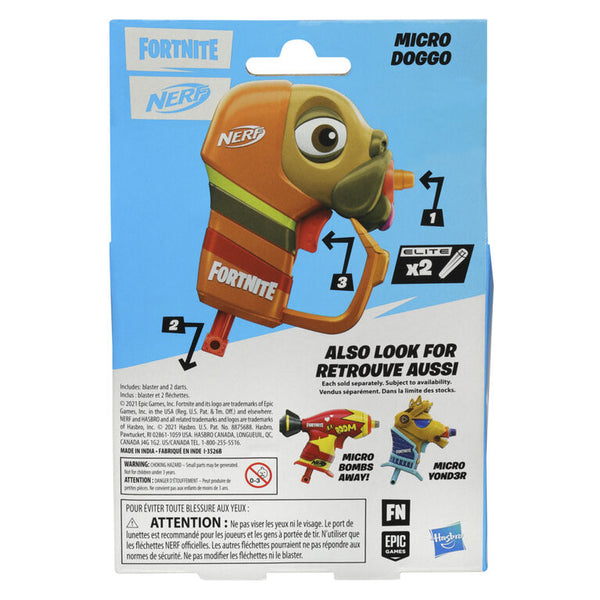 Nerf Fortnite Micro Doggo Mini Dart-Firing Blaster – toysplusgifts
